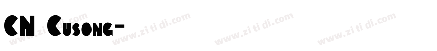 CN Cusong字体转换